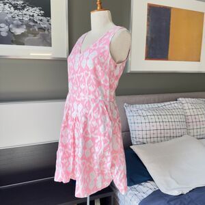 GAP 100% Linen Sleeveless V-Neck Fit & Flare Dress Summer Spring US 6